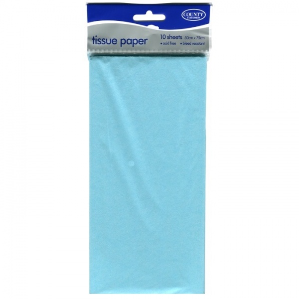 Light Blue Tissue Paper Pack of 10 Sheets